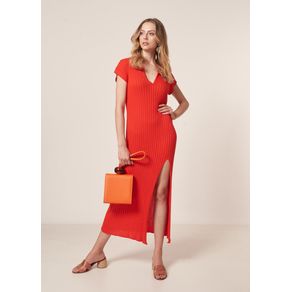 vestido gola polo midi